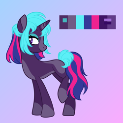 Size: 1700x1700 | Tagged: safe, artist:katelynleeann42, oc, oc only, pony, unicorn, female, mare, offspring, parent:fresh coat, solo