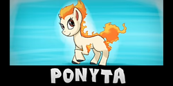 Size: 960x480 | Tagged: safe, artist:ergomancy, earth pony, poképony, pony, ponyta, pokémon, ponified, solo