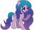 Size: 9342x8200 | Tagged: safe, artist:laszlvfx, artist:pegasski, izzy moonbow, pony, unicorn, g4, g5, absurd resolution, base used, cutie mark, female, g5 to g4, generation leap, mare, open mouth, raised hoof, simple background, solo, transparent background, underhoof, vector