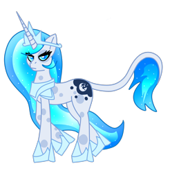 Size: 2688x2736 | Tagged: safe, artist:gunkye, oc, oc only, oc:queen moondust, pony, unicorn, alternate universe, crown, ethereal mane, high res, jewelry, regalia, simple background, solo, transparent background
