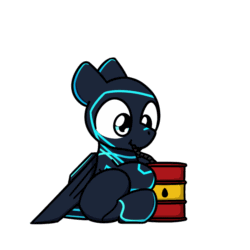 Size: 1000x1000 | Tagged: safe, artist:sugar morning, part of a set, oc, oc only, oc:hornet, original species, plane pony, pony, g4, animated, chibi, commission, cute, daaaaaaaaaaaw, drinking, frame by frame, gasoline, gif, jet fuel, male, ocbetes, plane, simple background, sitting, solo, stallion, sugar morning's snacc and drincc, transparent background, ych result
