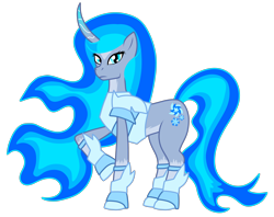 Size: 3546x2804 | Tagged: safe, artist:gunkye, oc, oc only, oc:queen starfrost, pony, unicorn, alternate universe, armor, curved horn, ethereal mane, freckles, high res, horn, simple background, solo, transparent background