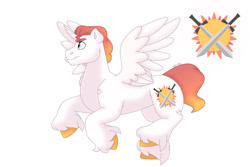 Size: 1280x854 | Tagged: safe, artist:itstechtock, oc, oc only, pegasus, pony, male, simple background, solo, stallion, white background