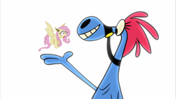 Size: 1280x717 | Tagged: safe, artist:codythemaverick, edit, fluttershy, alien, bat pony, zbornak, bats!, g4, bat ponified, crossover, flutterbat, race swap, sylvia (wander over yonder), the void (woy), wander over yonder