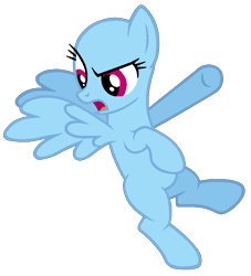 Size: 657x722 | Tagged: safe, artist:katsubases, oc, oc only, pegasus, pony, g4, maud pie (episode), bald, base, eyelashes, female, flying, looking down, mare, open mouth, pegasus oc, simple background, solo, transparent background, underhoof, wings