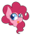 Size: 1273x1477 | Tagged: safe, artist:saveraedae, pinkie pie, earth pony, pony, g4, :p, bust, colored pupils, cute, diapinkes, ear fluff, female, head, looking at you, neck fluff, portrait, simple background, solo, sparkly eyes, tongue out, transparent background