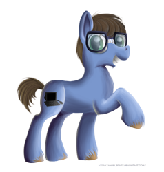 Size: 1097x1152 | Tagged: safe, artist:angelstar7, oc, oc only, oc:nerdy, earth pony, pony, earth pony oc, glasses, looking at you, male, solo