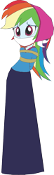 Size: 287x933 | Tagged: safe, artist:caido58, rainbow dash, equestria girls, g4, arm behind back, bondage, cloth gag, clothes, gag, long skirt, simple background, skirt, solo, tied up, transparent background, victorian