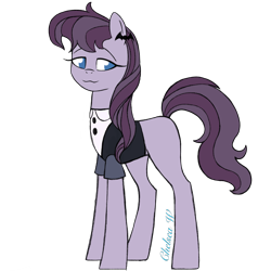 Size: 2000x2000 | Tagged: safe, artist:chelseawest, oc, oc only, earth pony, pony, female, high res, mare, offspring, parent:inky rose, simple background, solo, transparent background