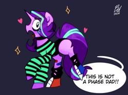 Size: 1024x762 | Tagged: safe, artist:opossum-stuff, starlight glimmer, pony, unicorn, g4, choker, clothes, converse, dialogue, emo, female, it's not a phase, mare, shoes, solo, speech bubble, teenage glimmer, teenager