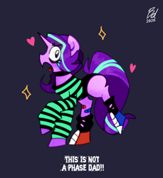 Size: 988x1080 | Tagged: safe, alternate version, artist:opossum-stuff, starlight glimmer, pony, unicorn, g4, choker, clothes, converse, dialogue, emo, female, it's not a phase, mare, shoes, solo, teenage glimmer, teenager