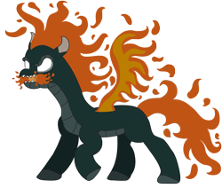 Size: 2885x2448 | Tagged: safe, artist:supahdonarudo, tianhuo (tfh), dragon, hybrid, longma, them's fightin' herds, bowser's fury, community related, fire, fire breath, glowing eyes, high res, mane of fire, simple background, super mario 3d world, super mario bros., transparent background