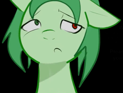 Size: 584x444 | Tagged: safe, oc, oc:vanna melon, earth pony, pony, eye color change, female, green pony, mare