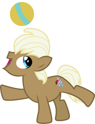 Size: 3000x3937 | Tagged: safe, artist:cloudy glow, lickety split, earth pony, pony, g4, secret of my excess, ball, colt, happy, high res, looking up, male, open mouth, simple background, solo, transparent background, vector