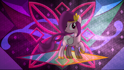 Size: 3840x2160 | Tagged: safe, artist:laszlvfx, edit, pipp petals, pegasus, pony, g5, high res, red eyes, red-eyed pipp, solo, wallpaper, wallpaper edit