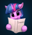 Size: 370x403 | Tagged: safe, artist:foxpit, twilight sparkle, pony, unicorn, g4, book, bust, female, mare, portrait, reading, solo, unicorn twilight