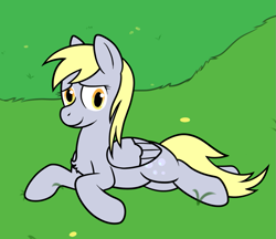 Size: 1039x898 | Tagged: safe, artist:scraggleman, derpy hooves, pony, g4, grass, lying down, solo