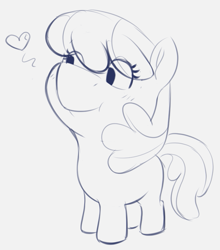 Size: 739x839 | Tagged: safe, artist:heretichesh, cheerilee, earth pony, pony, g4, big nose, doodle, female, filly, happy, sketch, yoshpone