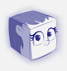 Size: 1006x1062 | Tagged: safe, artist:heretichesh, oc, oc:filly cube, pony, cube, pony cube, shape change