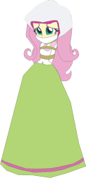 Size: 492x1006 | Tagged: safe, artist:caido58, fluttershy, equestria girls, g4, arm behind back, bondage, bound and gagged, cloth gag, clothes, gag, long skirt, simple background, skirt, solo, tied up, transparent background, victorian