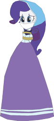 Size: 419x928 | Tagged: safe, artist:caido58, rarity, equestria girls, g4, arm behind back, bondage, bound and gagged, cloth gag, clothes, gag, long skirt, simple background, skirt, solo, tied up, transparent background, victorian