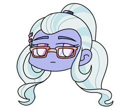 Size: 740x640 | Tagged: safe, artist:batipin, part of a set, sugarcoat, equestria girls, g4, glasses, head only, simple background, solo, transparent background