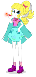 Size: 1080x2263 | Tagged: safe, artist:starflashing twinkle, oc, oc only, oc:crystal snow, equestria girls, g4, bowknot, candle, cape, clothes, clothes swap, fire, looking at you, shadow, shoes, simple background, skirt, sky:children of the light, socks, solo, transparent background