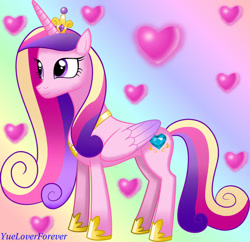 Size: 900x872 | Tagged: safe, artist:yueloverforever, princess cadance, alicorn, pony, g4, heart, solo