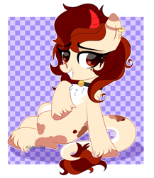 Size: 2457x2832 | Tagged: safe, artist:2pandita, oc, oc only, earth pony, pony, female, high res, horns, mare, solo
