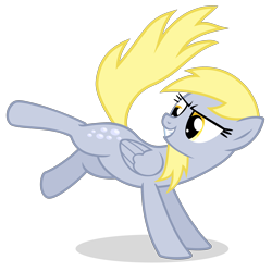 Size: 2500x2500 | Tagged: safe, artist:the smiling pony, derpy hooves, pegasus, pony, g4, .svg available, grin, high res, kicking, simple background, smiling, solo, svg, transparent background, vector