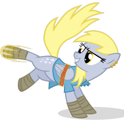 Size: 2500x2500 | Tagged: safe, artist:the smiling pony, derpy hooves, pegasus, pony, g4, .svg available, belt, dungeons and dragons, ear piercing, earring, grin, high res, jewelry, kicking, leg wraps, magic, monk, pen and paper rpg, piercing, rpg, simple background, smiling, solo, svg, transparent background, vector