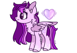 Size: 1920x1342 | Tagged: safe, artist:caramelbolt24, oc, oc only, oc:velvet lust, pegasus, pony, chest fluff, colored hooves, ear fluff, female, heart, magical lesbian spawn, mare, offspring, parent:pinkie pie, parent:twilight sparkle, parents:twinkie, pegasus oc, signature, simple background, smiling, solo, story included, transparent background, two toned wings, wings