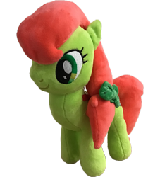 Size: 2225x2448 | Tagged: safe, artist:topsangtheman, peachy sweet, earth pony, pony, g4, apple family member, high res, irl, photo, plushie, simple background, solo, transparent background