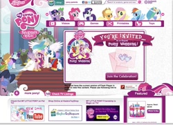 Size: 1103x800 | Tagged: safe, screencap, applejack, fluttershy, pinkie pie, princess cadance, princess celestia, rainbow dash, rarity, shining armor, spike, twilight sparkle, alicorn, earth pony, pegasus, pony, unicorn, g4, official, bridesmaid dress, clothes, dress, female, hasbro, looking at you, male, mane seven, mane six, ship:shiningcadance, shipping, smiling, straight, vector, website, wedding dress