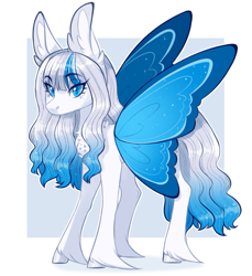 Size: 757x827 | Tagged: safe, artist:sararini, oc, oc only, oc:azalea, pony, butterfly wings, female, mare, solo, wings