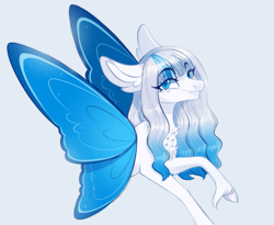 Size: 1223x1001 | Tagged: safe, artist:sararini, oc, oc only, oc:azalea, pony, butterfly wings, female, mare, solo, wings