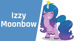 Size: 1280x720 | Tagged: artist needed, safe, izzy moonbow, pony, unicorn, g5, ball, horn, horn guard, horn impalement, izzy's tennis ball, solo, tennis ball