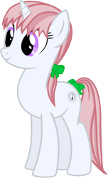 Size: 1929x3163 | Tagged: safe, artist:cranberry-tofu, oc, oc only, oc:whisper call, pony, unicorn, bow, female, mare, simple background, solo, tail, tail bow, transparent background, vector