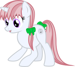Size: 2486x2213 | Tagged: safe, artist:cranberry-tofu, oc, oc only, oc:whisper call, pony, unicorn, bow, female, high res, mare, simple background, solo, tail bow, transparent background, vector