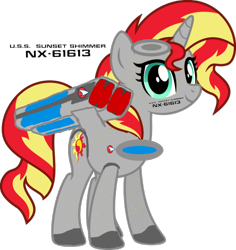 Size: 720x762 | Tagged: safe, artist:jrshinkansenhorse, derpibooru exclusive, sunset shimmer, oc, oc:starship sunset shimmer, object pony, pony, spaceship ponies, star trek: sunset shimmer, g4, crossover, cute, female, get, index get, mare, namesake, ponified, pun, shimmerbetes, simple background, spaceship, star trek, transparent background, uss sunset shimmer, visual pun, warp nacelles