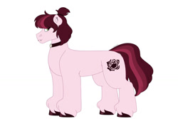 Size: 1280x854 | Tagged: safe, artist:itstechtock, oc, oc only, oc:petunia, earth pony, pony, female, magical lesbian spawn, mare, offspring, parent:lily, parent:lily valley, parent:roseluck, parents:roselily, simple background, solo, white background