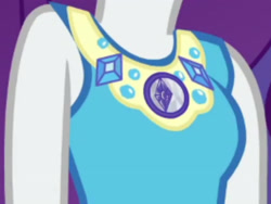 Size: 2550x1920 | Tagged: safe, screencap, rarity, human, camping must-haves, equestria girls, g4, my little pony equestria girls: better together, boobshot, breasts, clothes, cropped, cutie mark, cutie mark on clothes, female, geode of shielding, magical geodes, pictures of chests, rarity peplum dress, solo