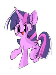 Size: 1080x1455 | Tagged: safe, artist:pnpn_721, twilight sparkle, pony, unicorn, g4, happy, sketch, smiling, solo, unicorn twilight