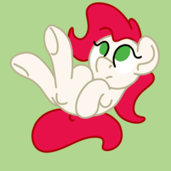 Size: 1000x1000 | Tagged: safe, artist:skookz, oc, oc only, oc:rosebud, pony, animated, female, floating, gif, looking up, mare, simple background, solo