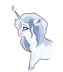 Size: 2468x2800 | Tagged: safe, artist:venommocity, oc, oc only, oc:love letter, pony, unicorn, female, high res, magic, offspring, parent:princess cadance, parent:shining armor, parents:shiningcadance, simple background, solo, white background