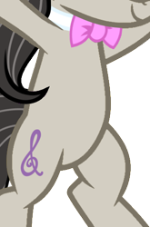 Size: 324x490 | Tagged: safe, artist:wissle, edit, vector edit, octavia melody, earth pony, pony, g4, belly, bipedal, bowtie, cropped, dab, female, pictures of bellies, simple background, solo, transparent background, vector