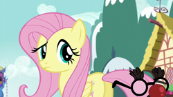 Size: 1920x1080 | Tagged: safe, screencap, fluttershy, pegasus, pony, g4, season 5, the one where pinkie pie knows, female, groucho mask, mare, solo
