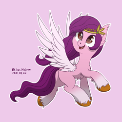Size: 1600x1600 | Tagged: dead source, safe, artist:livehotsun, pipp petals, pegasus, pony, g5, adorapipp, chest fluff, cute, female, mare, red eyes, red-eyed pipp, smiling, solo
