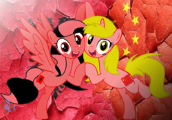 Size: 1280x896 | Tagged: safe, artist:jxst-bleo, oc, pony, albania, china, nation ponies, people's republic of china, ponified