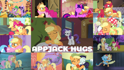 Size: 1280x721 | Tagged: safe, edit, edited screencap, editor:quoterific, screencap, aloe, apple bloom, applejack, big macintosh, coloratura, fluttershy, granny smith, pinkie pie, rainbow dash, rarity, spike, theodore donald "donny" kerabatsos, twilight sparkle, alicorn, dragon, earth pony, pegasus, pony, unicorn, applejack's "day" off, bats!, castle mane-ia, g4, leap of faith, look before you sleep, over a barrel, pinkie apple pie, season 1, season 2, season 4, season 5, secret of my excess, sisterhooves social, somepony to watch over me, the cutie re-mark, the last roundup, where the apple lies, angry, apple, apple tree, applejack's hat, balloonbutt, bipedal, bow, butt, cowboy hat, eyes closed, female, filly, flutterbutt, golden oaks library, hair bow, hat, male, open mouth, party hat, plot, scared, shocked, teeth, tree, twilight sparkle (alicorn), unicorn twilight